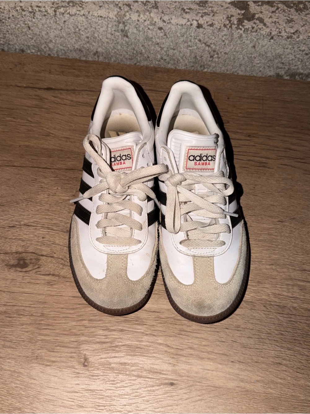 adidas White and Black Samba Trainers